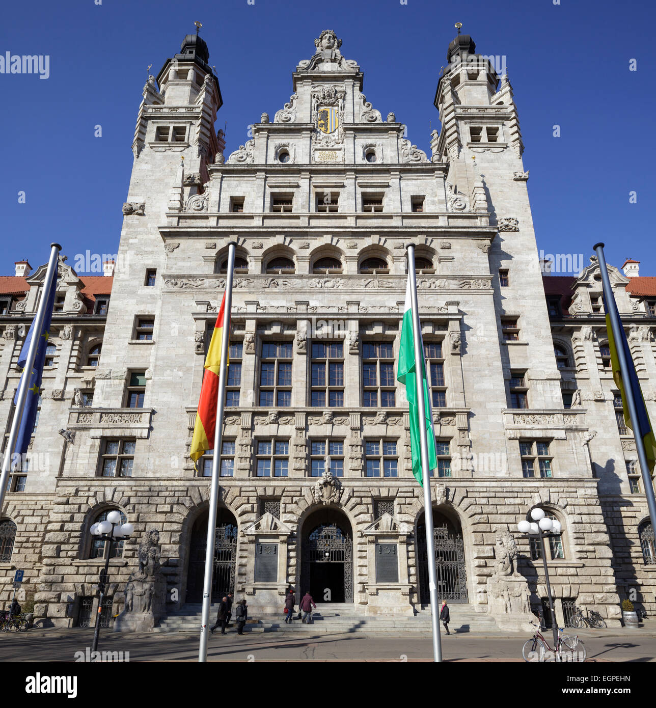 Nouvelle Mairie, Leipzig, Saxe, Allemagne Banque D'Images