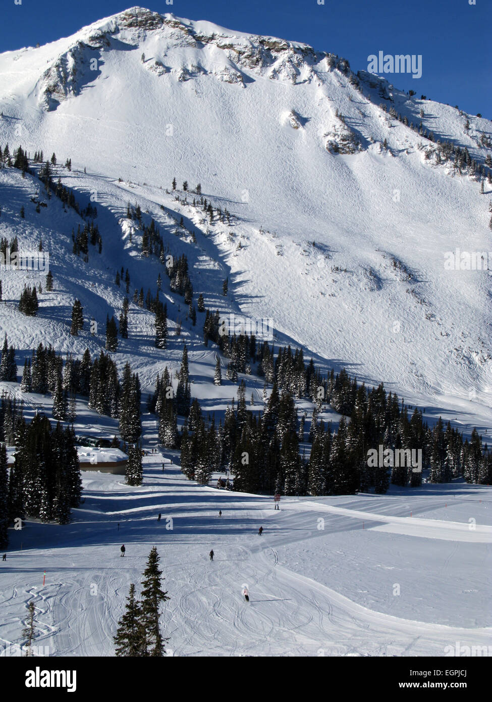 Alta Ski Resort, Utah, little cottonwood canyon, les montagnes Wasatch Banque D'Images