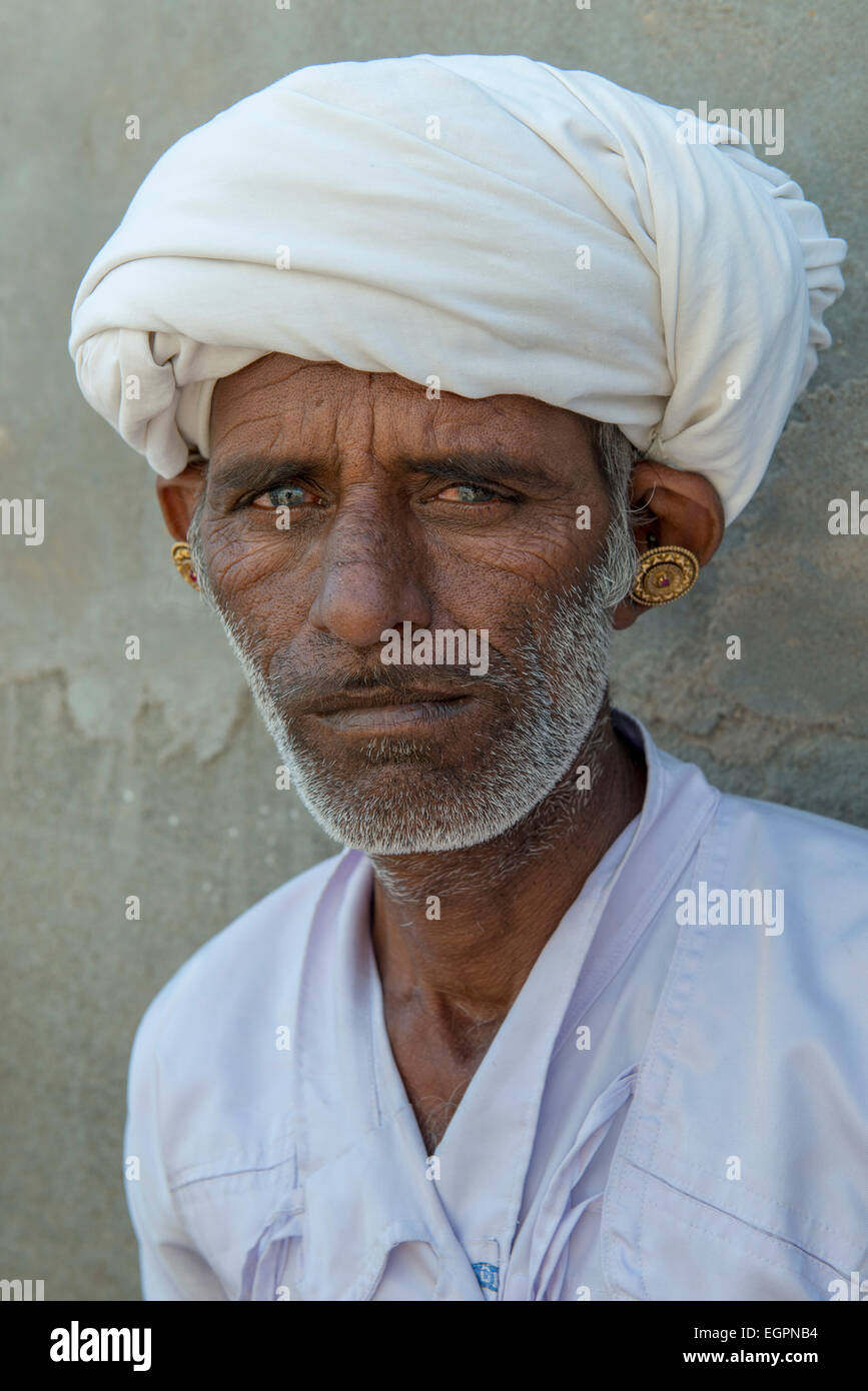 Vagadia Homme Rabari, Kutch Banque D'Images