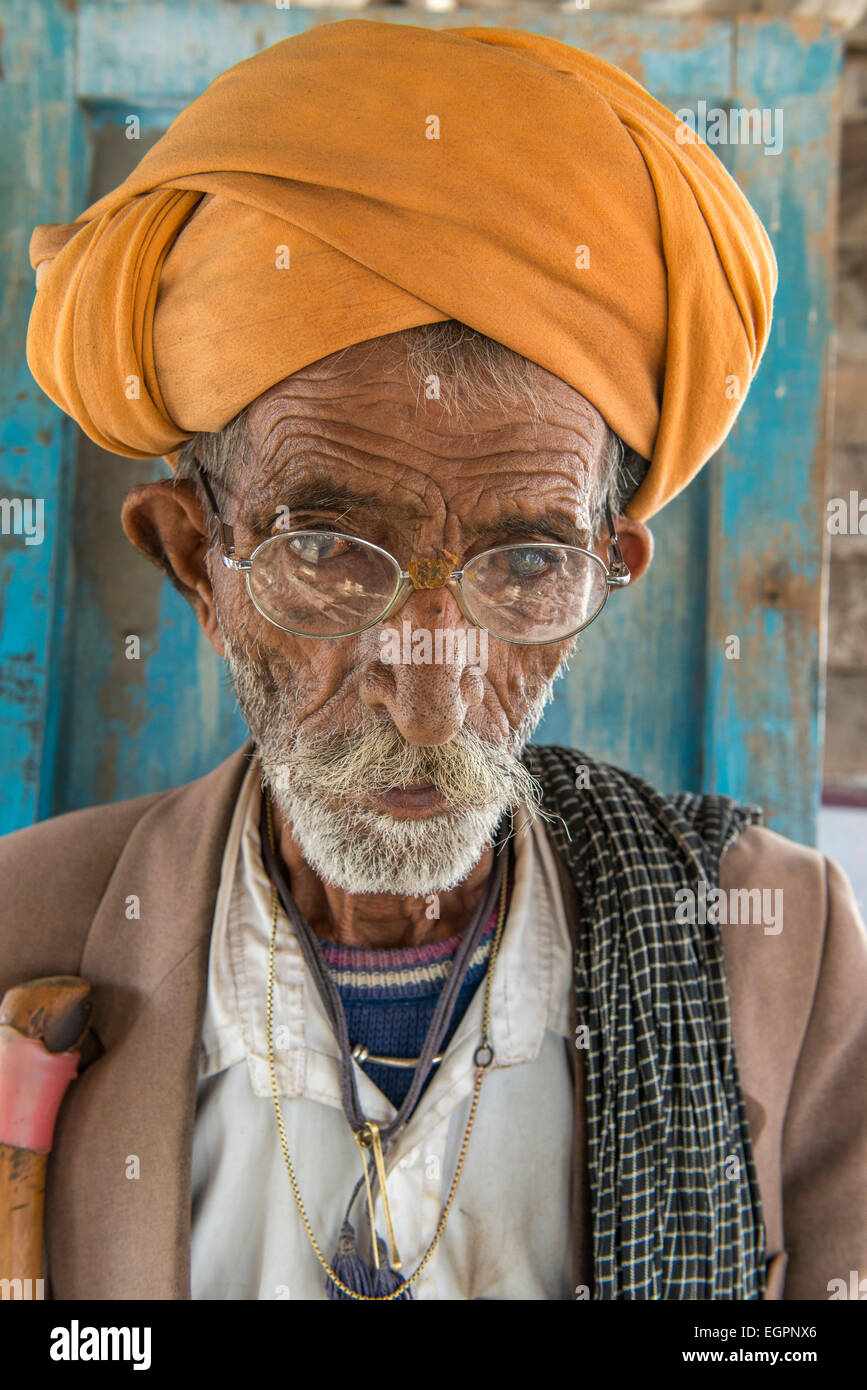 Kutchi Homme Rabari, Kutch Banque D'Images