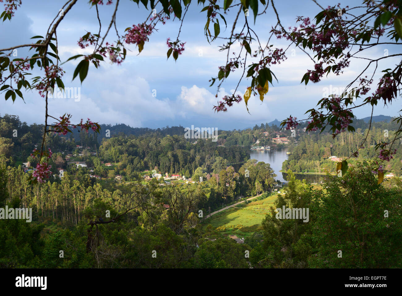 Kodaikanal Hill Station Tamil Nadu Inde aperçu de l'ensemble et Kodaikanal Kodaikanal Lake Banque D'Images