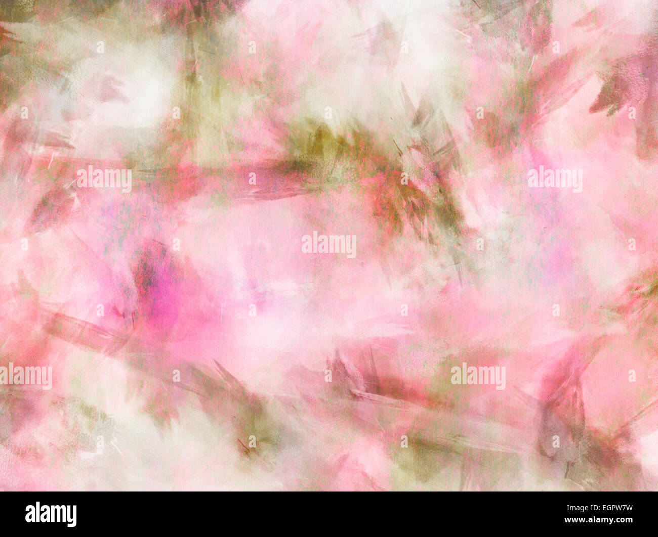 Rose et vert pastèque Aquarelle papier texture Background coloré Banque D'Images