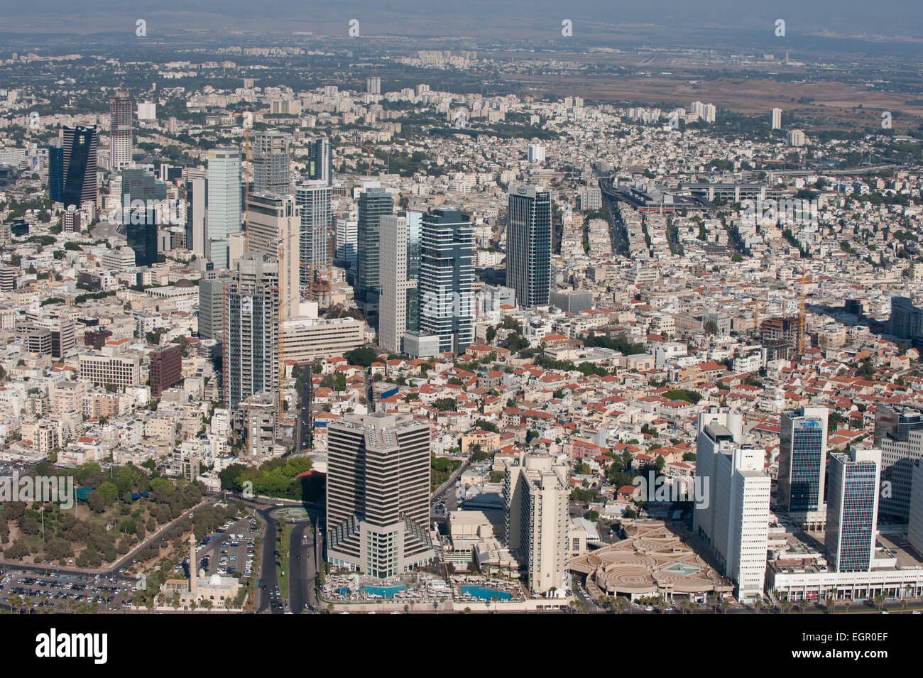 Photographie aérienne de Tel Aviv, Israël Banque D'Images