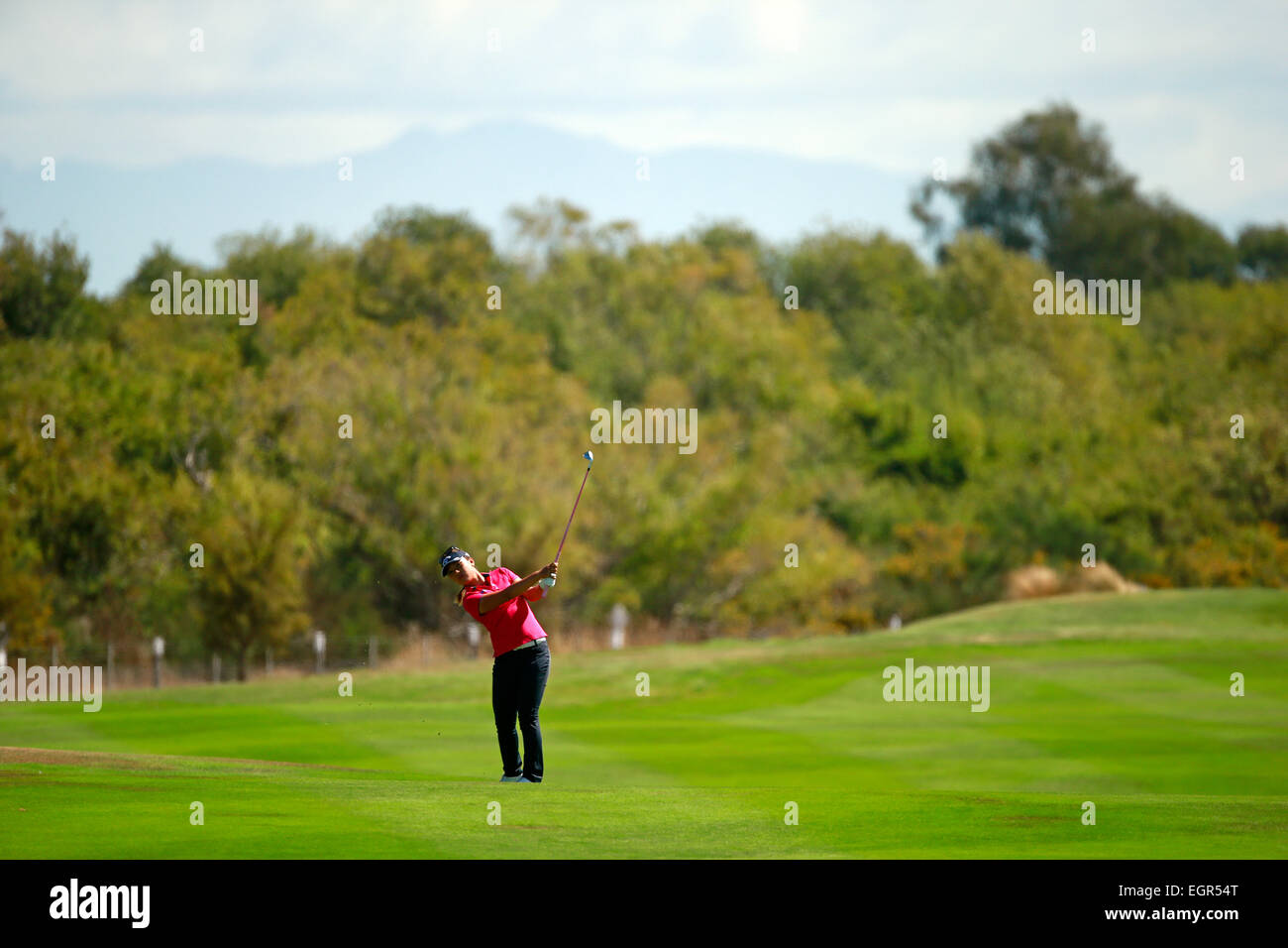 Clearwater, en Nouvelle-Zélande. 06Th Mar, 2015. Lydia Ko pendant la lecture à la FAI Handa Nouvelle-zélande Womens Open - finale, tournoi de golf qui a eu lieu à Clearwater, 1 mars 2015. Credit : Action Plus Sport/Alamy Live News Banque D'Images