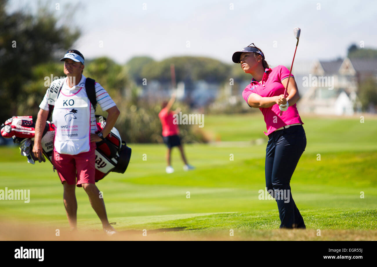 Clearwater, en Nouvelle-Zélande. 06Th Mar, 2015. Lydia Ko pendant la lecture à la FAI Handa Nouvelle-zélande Womens Open - finale, tournoi de golf qui a eu lieu à Clearwater, 1 mars 2015. Credit : Action Plus Sport/Alamy Live News Banque D'Images