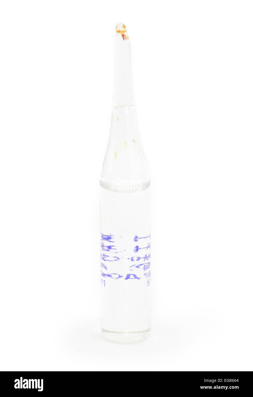 Ampoules médicales isolated on white Banque D'Images