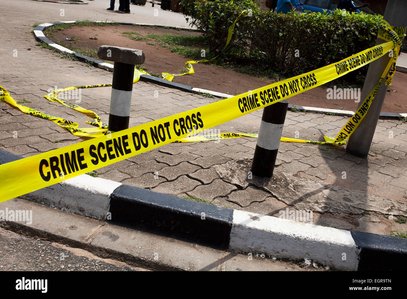 Bande de scène de crime Banque D'Images