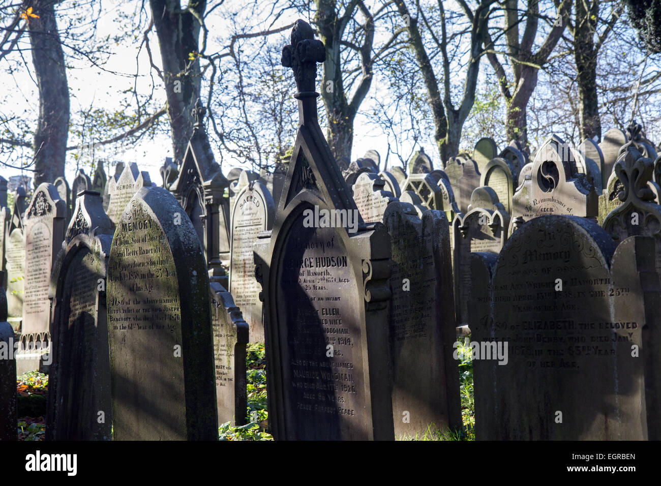 Haworth Churchyard Banque D'Images