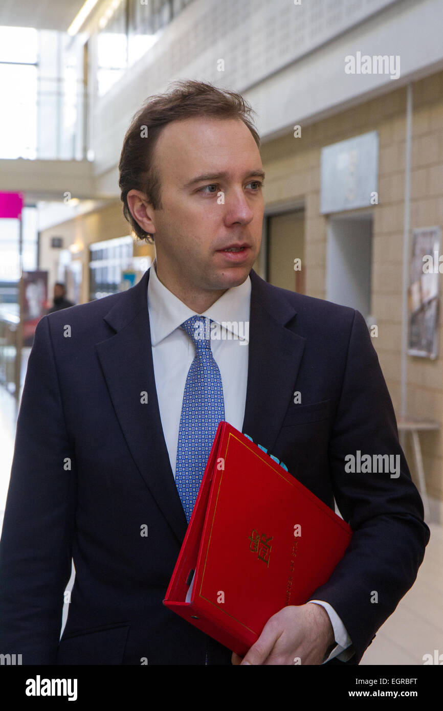 Matthew Hancock, ministre d'État au Ministère des affaires, de l'Innovation et des compétences Banque D'Images