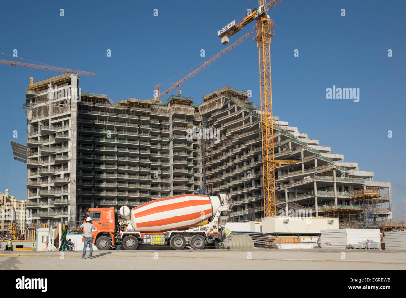 Construction de nouveaux appartement de luxe à Dubaï Émirats Arabes Unis Banque D'Images