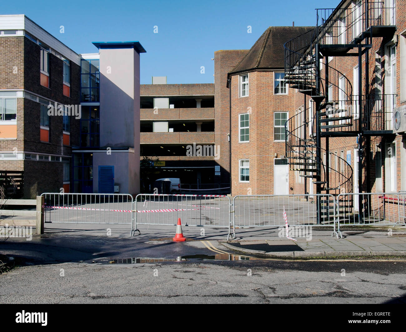 Le Silver Hill, dans le centre de Winchester est l'objet d'un important différend au sujet de la planification des propositions pour son réaménagement. Banque D'Images