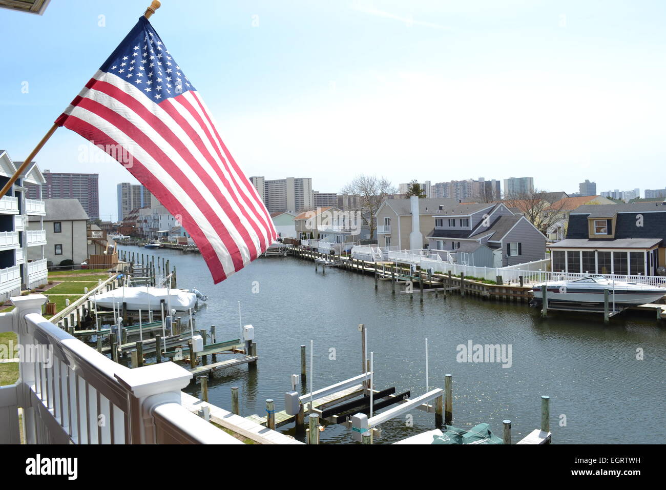 Ocean City, Maryland Bay Side Banque D'Images