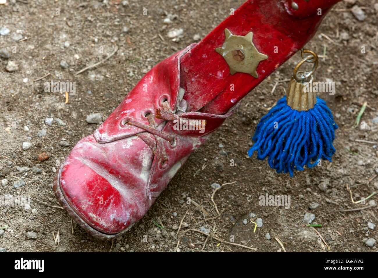 Instrument de musique - Vozembouch est un instrument de musique folk rythmique, en gros plan en République tchèque Banque D'Images