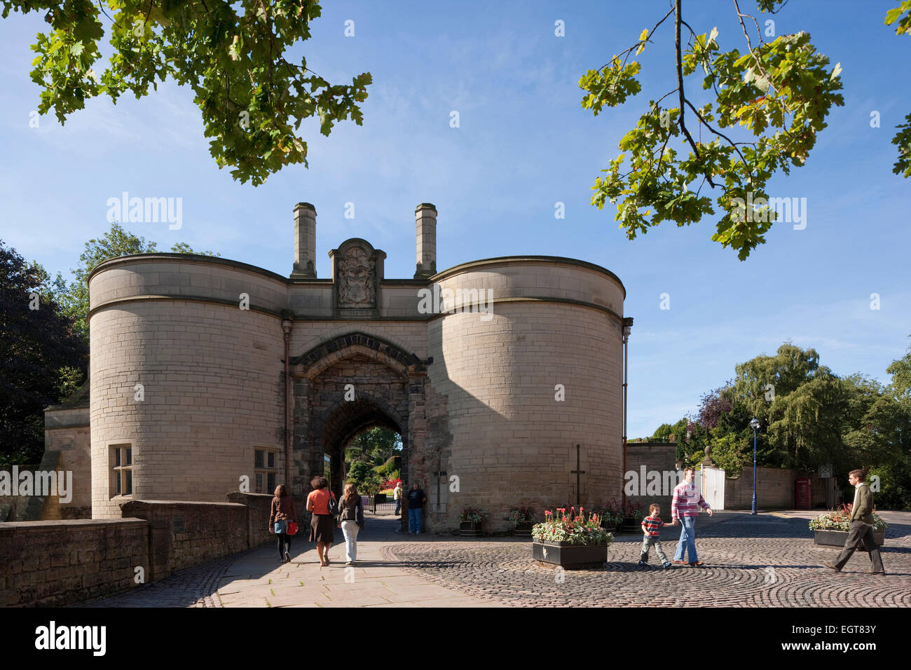 Le château de Nottingham, Angleterre, cour Gatehouse UK Banque D'Images