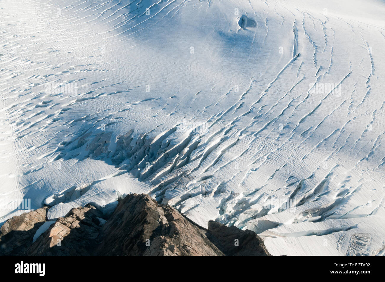Franz Josef Glacier, Alpes du Sud, côte ouest, île du Sud, Nouvelle-Zélande. Banque D'Images
