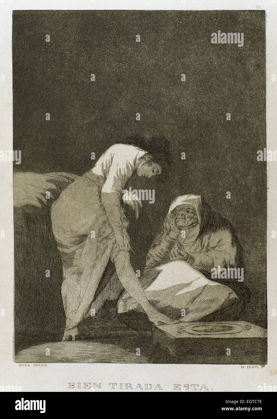 Francisco Goya (1746-1828). De caprices. 17 de la plaque. Qu'il soit bien tendu. 18e siècle. Musée du Prado. Madrid. L'Espagne. Banque D'Images