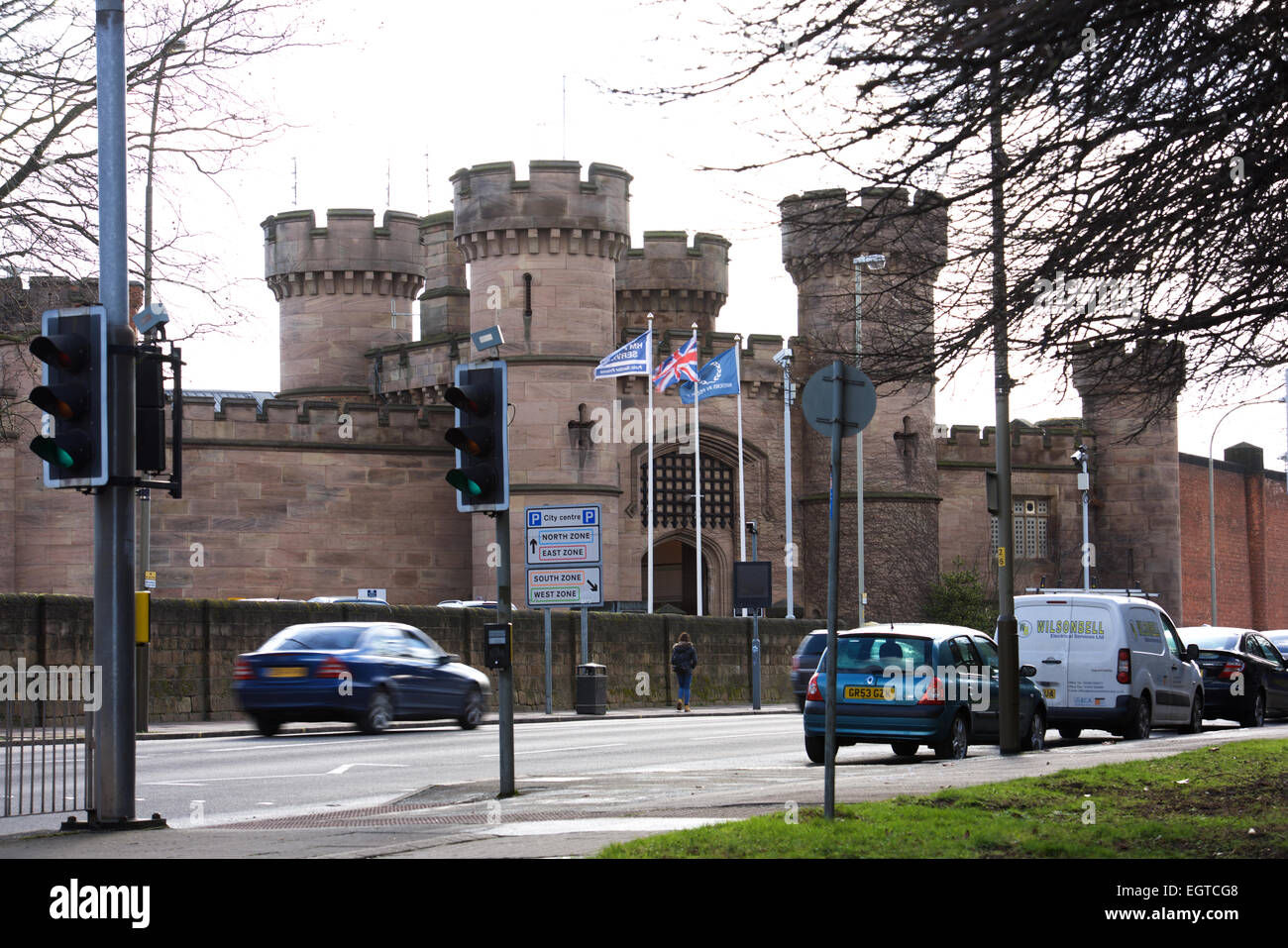 Leicester, Royaume-Uni. 09Th Mar, 2015. La Howard League for Penal Reform nommé Leicester Prison, à Welford Road d'être surpeuplées. Il a été conçu pour accueillir 214, mais détient 361. Crédit : Robin palmer/Alamy Live News Banque D'Images