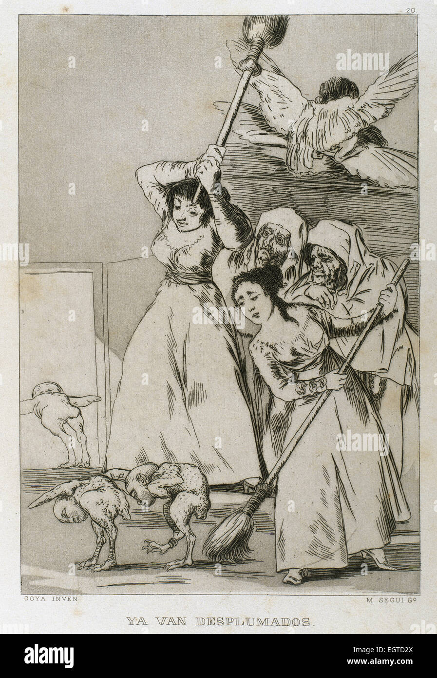 Francisco Goya (1746-1828). De caprices. 20 de la plaque. Il n'y ils vont arrachés. Musée du Prado. Madrid. Banque D'Images