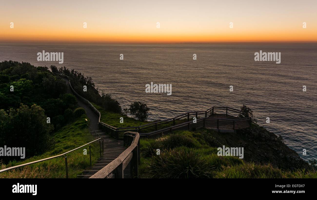 Lever de soleil à la côte australienne Banque D'Images