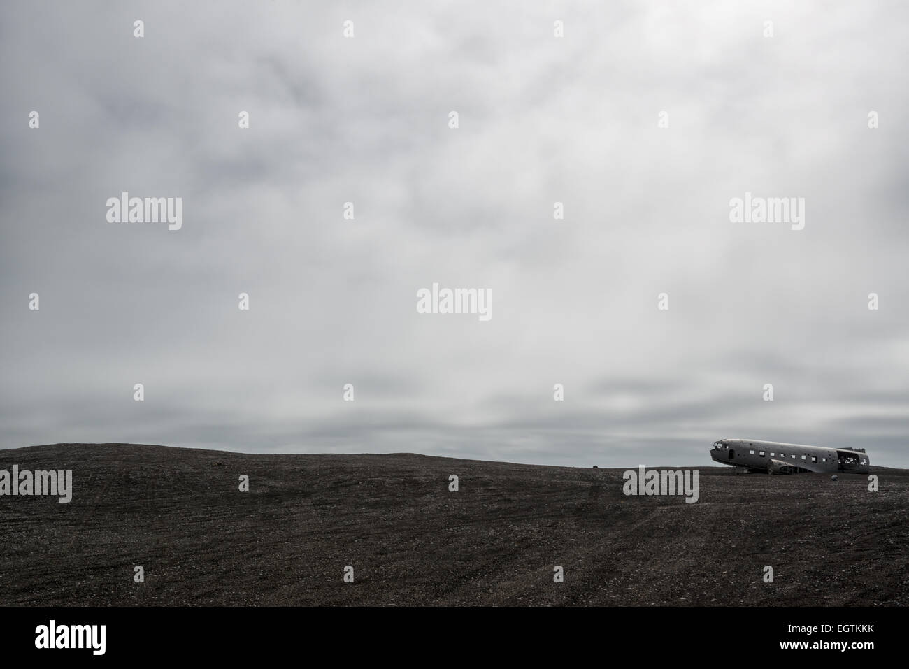 Dakota Vintage plane wreck dans Solheimasandur, Islande Banque D'Images
