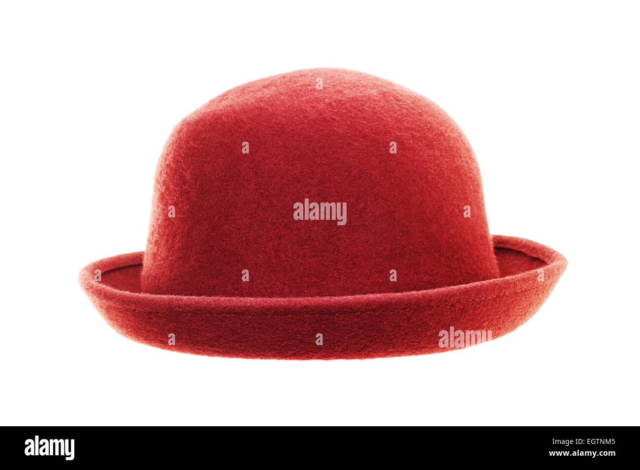 Vintage red hat isolé sur fond blanc Banque D'Images