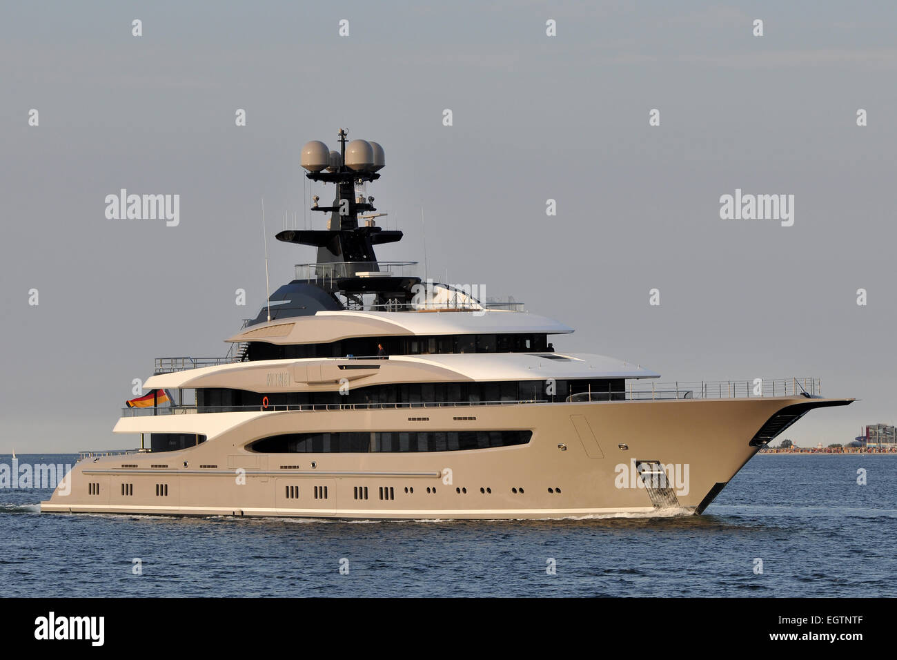 Kismet sur seatrial superyacht Banque D'Images