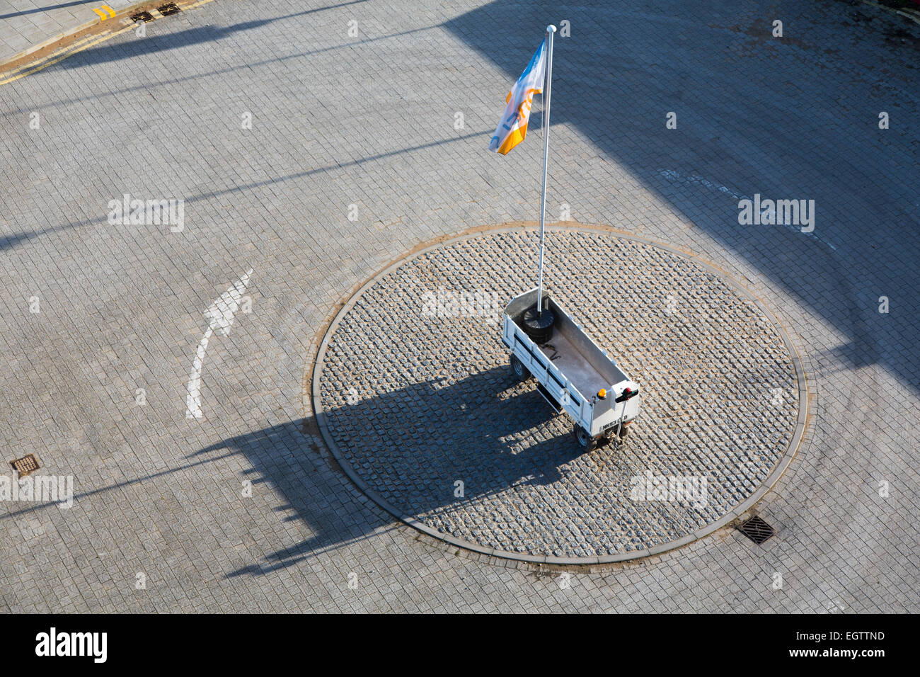 Un camion rail se situe à l'entrée du tunnel Ramsgate Banque D'Images