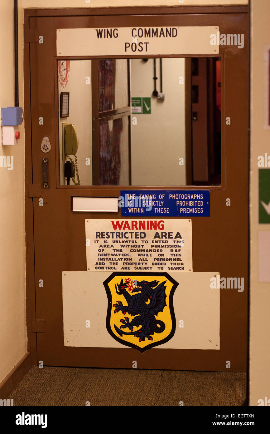 Porte d'entrée de poste de commande de Bentwaters RAF Banque D'Images