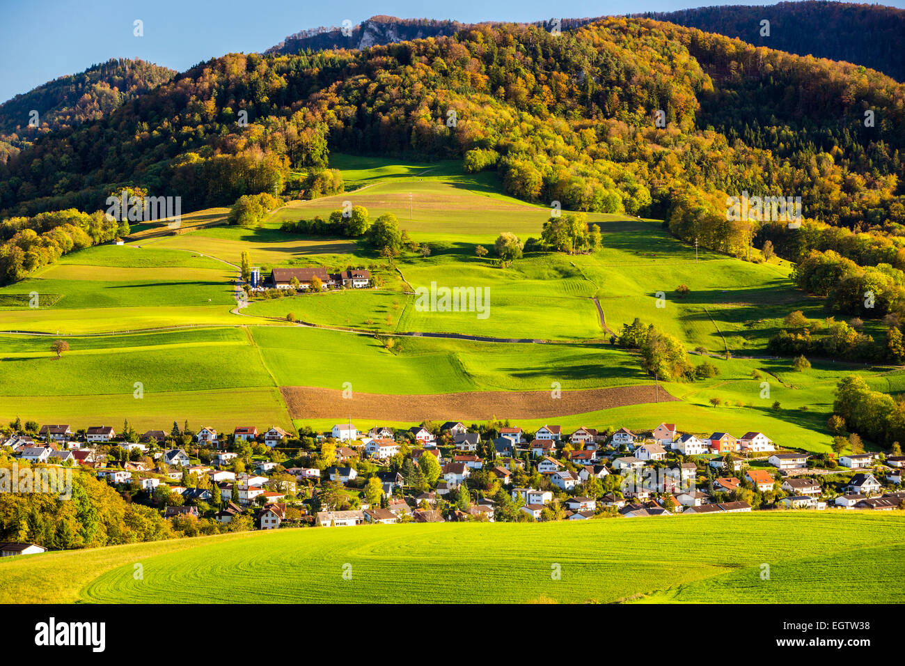 Paysage Pres De Lindenhof Canton De Bale Campagne Suisse Photo Stock Alamy