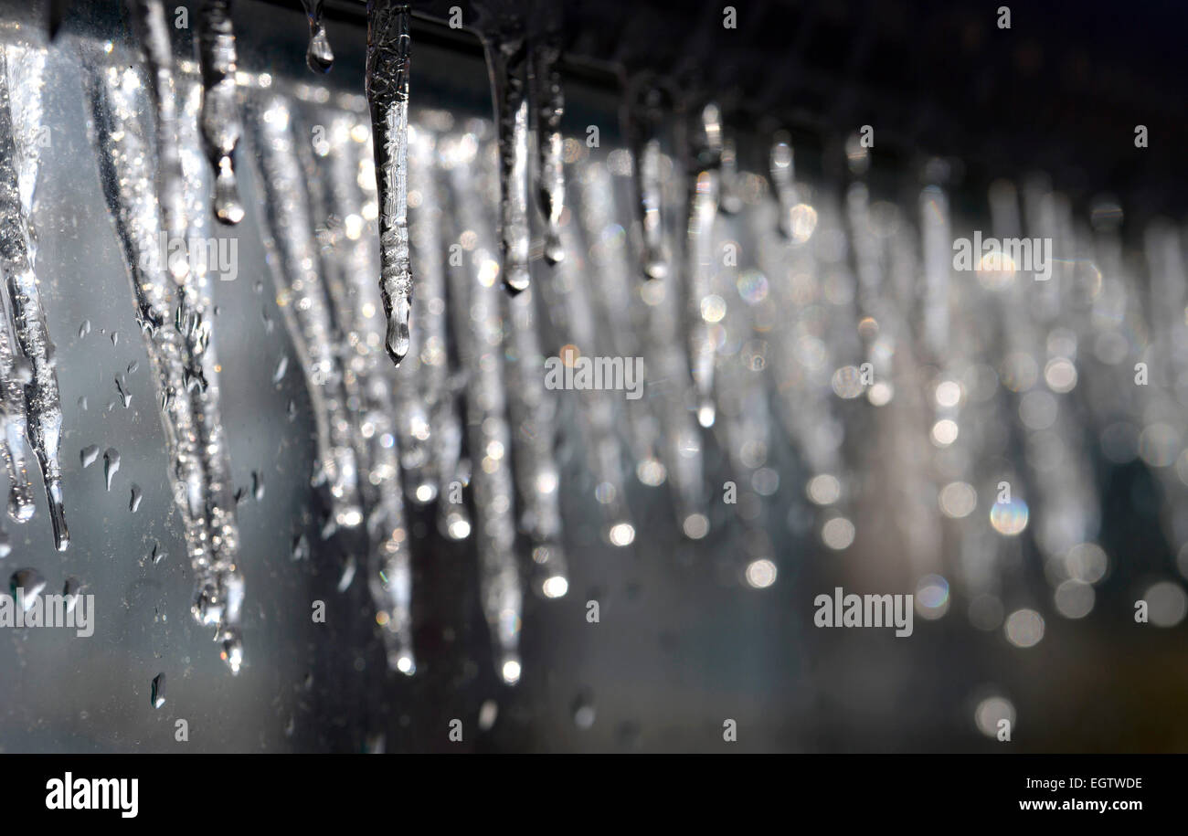 Washington D.C, USA. 2 mars, 2015. Vu la météo de givre à Arlington, Virginie, près de Washington, DC, États-Unis, sur Mars. 2, 2015. Le gouvernement fédéral a ouvert deux heures de retard et les écoles fermées à cause de la route glacée. Source : Xinhua/Alamy Live News Banque D'Images