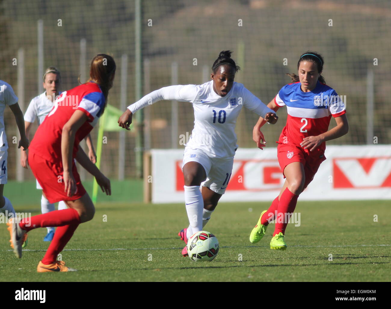 La Manga Club, Espagne. 2 mars, 2015. Women's U23 National Team tournoi. USA v Angleterre. Crédit : Tony Henshaw/Alamy Live News Banque D'Images
