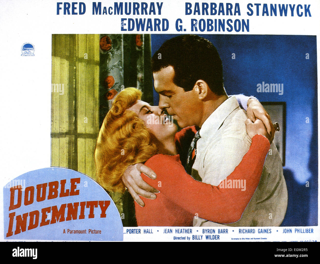 DOUBLE INDEMNITÉ 1944 Paramount Pictures film avec Barbara Stanwyck et Fred McMurray Banque D'Images
