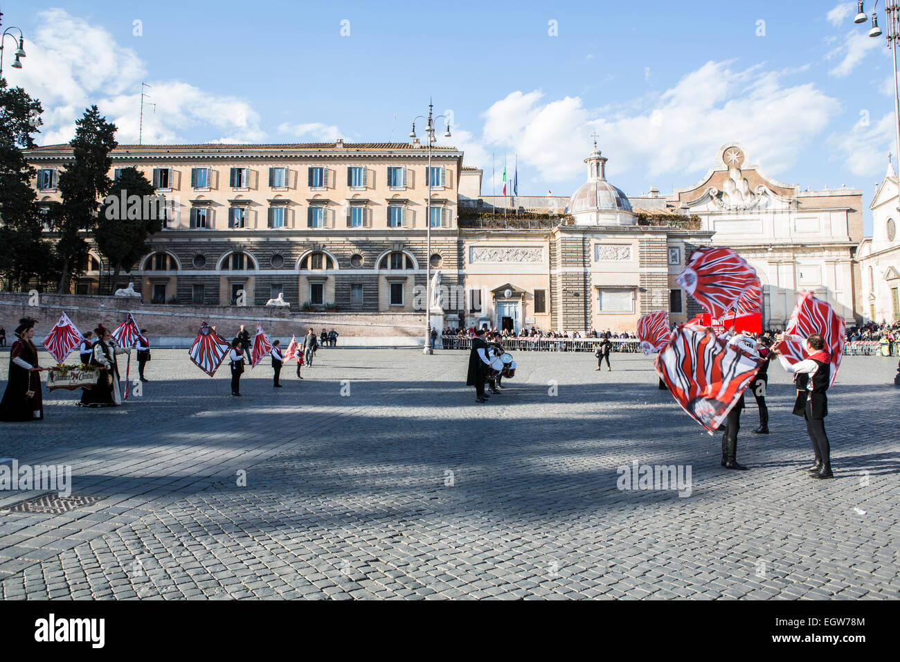 Parade pour Carnevale Romano 2015, Rome, Italie Banque D'Images