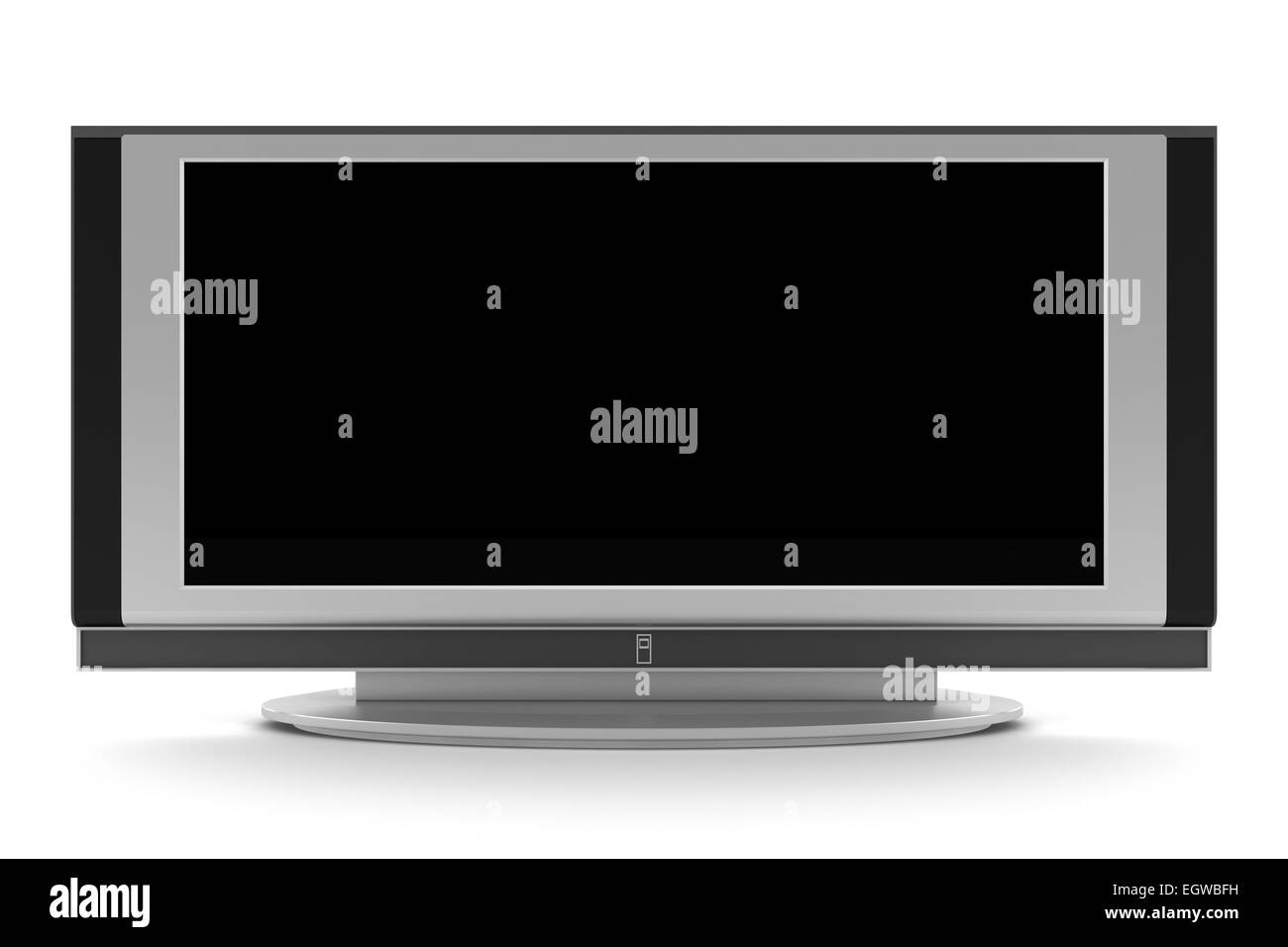 Une télévision à écran LCD avec écran blanc isolated on white Banque D'Images