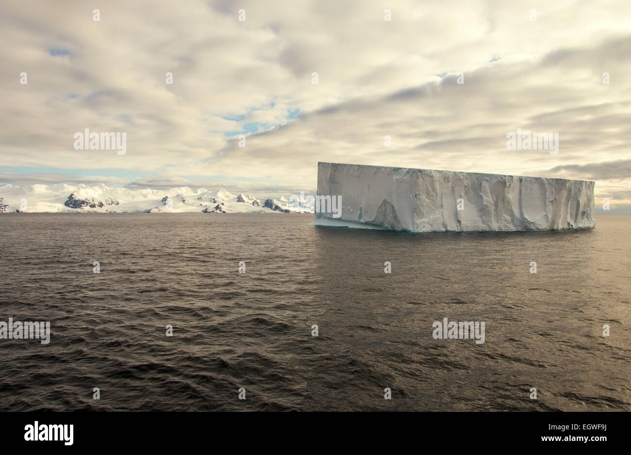 Iceberg tabulaire près de l'Île Eléphant Péninsule Antarctique Banque D'Images