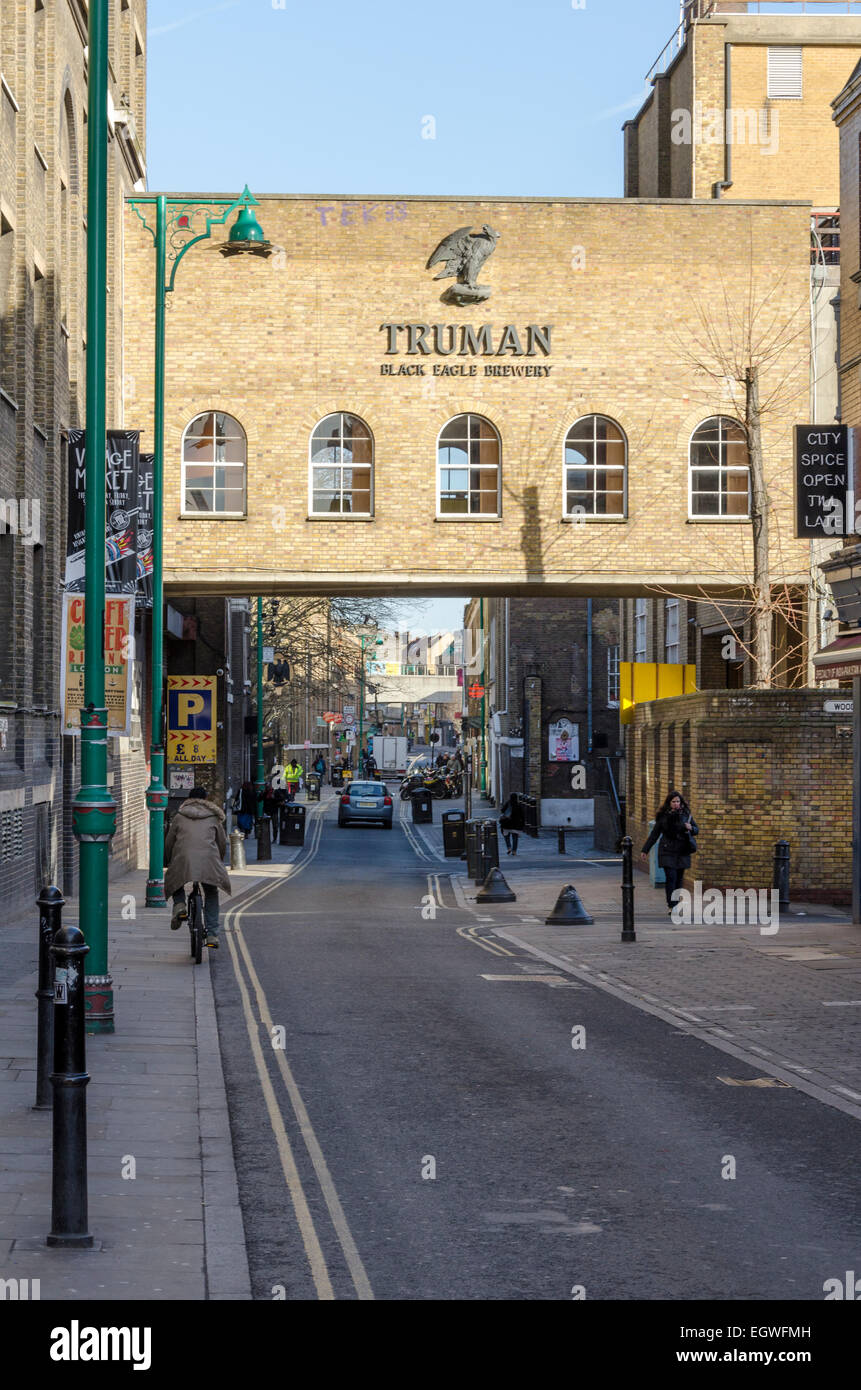 Old Truman Brewery sur Brick Lane, East London, UK Banque D'Images