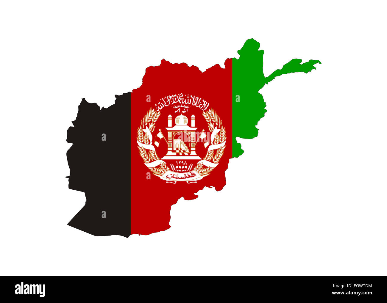 Drapeau du pays afghanistan site forme symbole national Banque D'Images