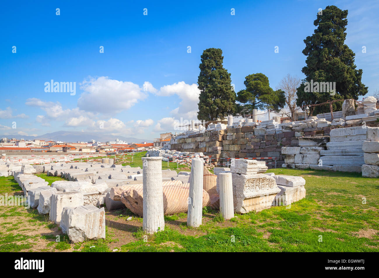 Ruines de l'antique ville Smyrne. Izmir, Turquie Banque D'Images