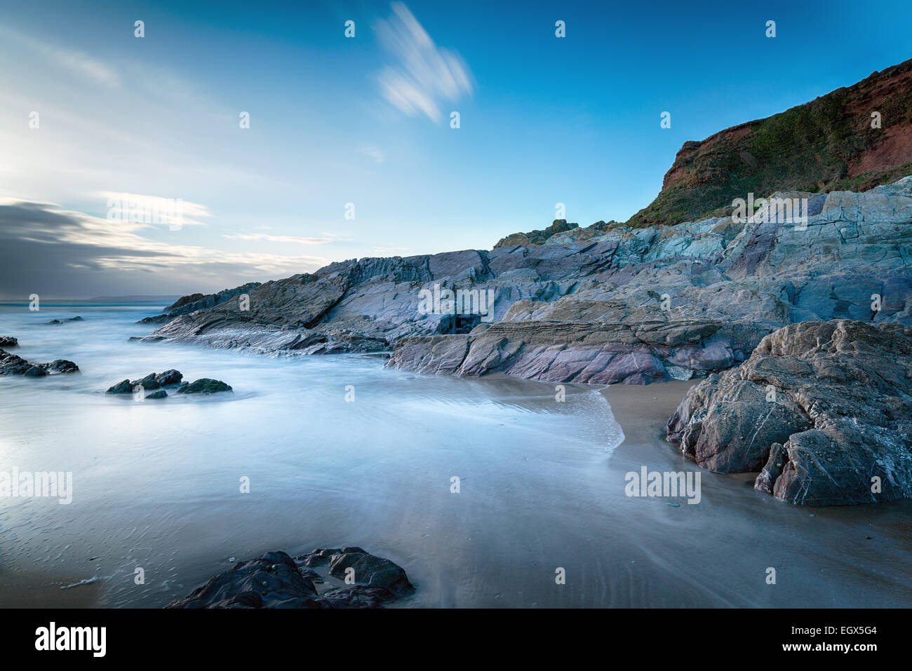 Sharrow à Point sur le southc Whitsand Bay côte Cornwall Banque D'Images