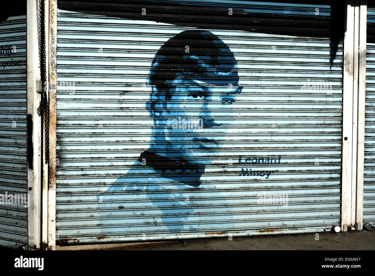 Street art / Graffiti de Leonard Nimoy comme M. Spock de Star Trek Banque D'Images