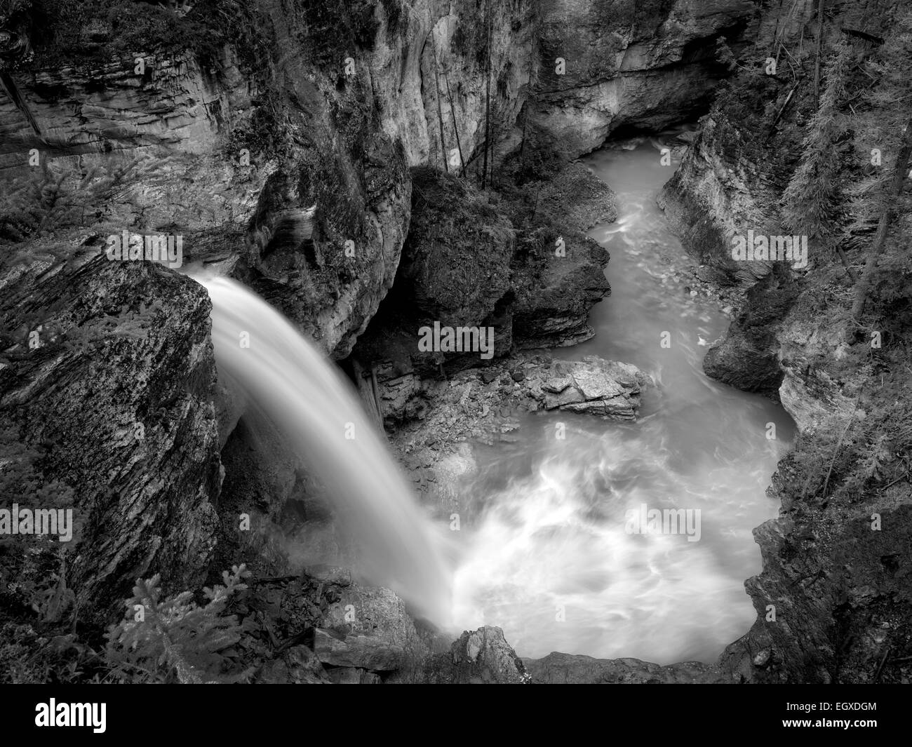 Chutes, Kounen Beauty Creek, Parc National de Jasper, Canada Aberta Banque D'Images