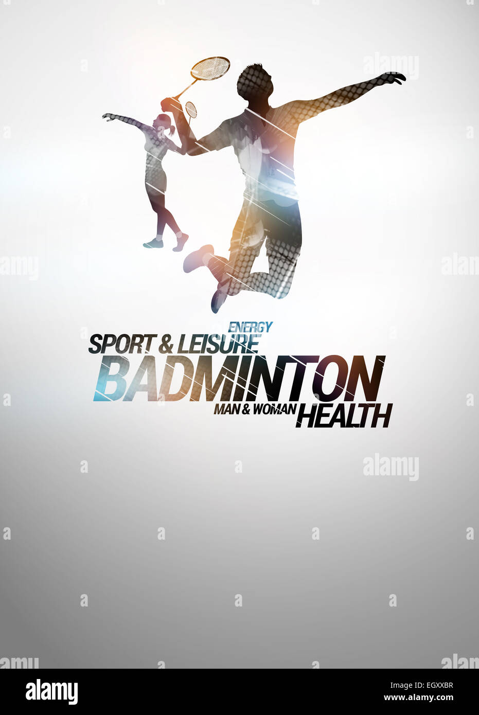 Sport Badminton invitation affiche ou flyer backgraound avec l'espace vide  Photo Stock - Alamy