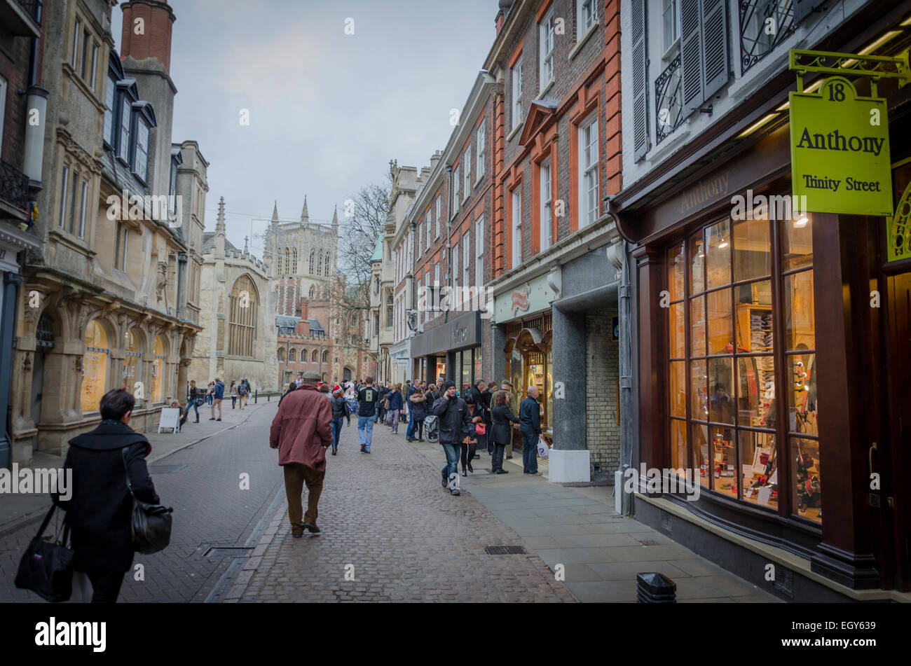 Trinity Street, Cambridge, Royaume-Uni Banque D'Images