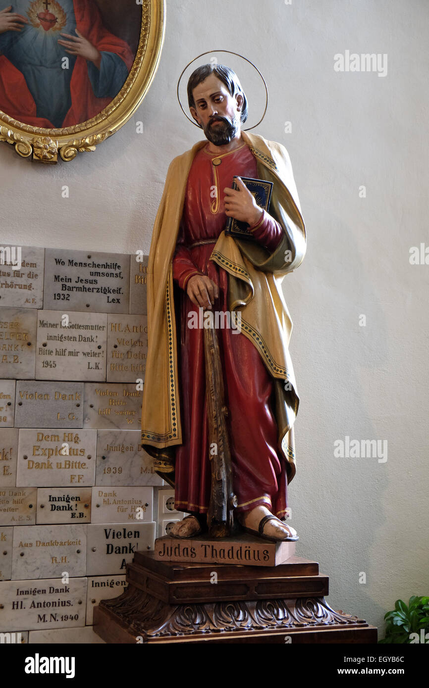 Saint Jude l'Apôtre, l'église des Franciscains à Graz, en Styrie, Autriche le 10 janvier 2015. Banque D'Images