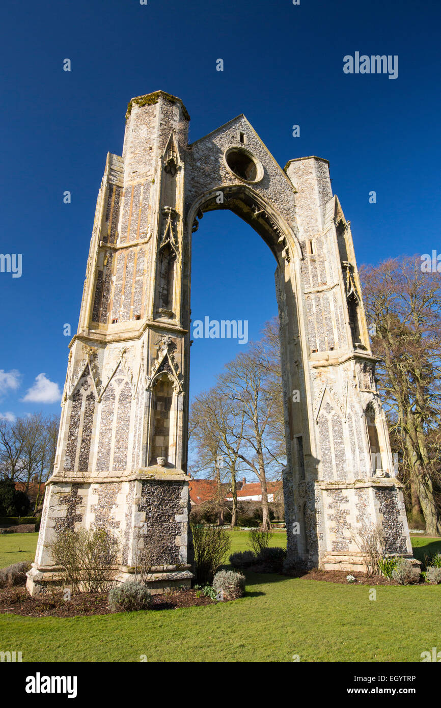 L'reamins de l'ancien prieuré à Little Walsingham Abbaye, Norfolk, Royaume-Uni. Banque D'Images