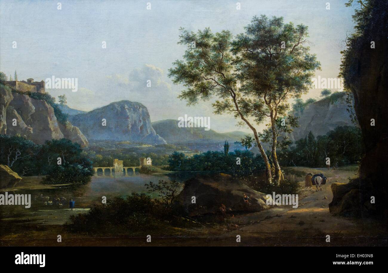ActiveMuseum 0003305.jpg / Paysage au pont 25/10/2013 - 17e siècle / Collection / Musée actif Banque D'Images