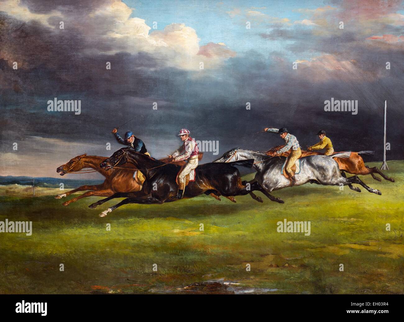 ActiveMuseum 0003351.jpg / L 1821 Derby à Epsom (course de chevaux) - huile sur toile 25/09/2013 - Collection / 19e siècle / Active Museum Banque D'Images
