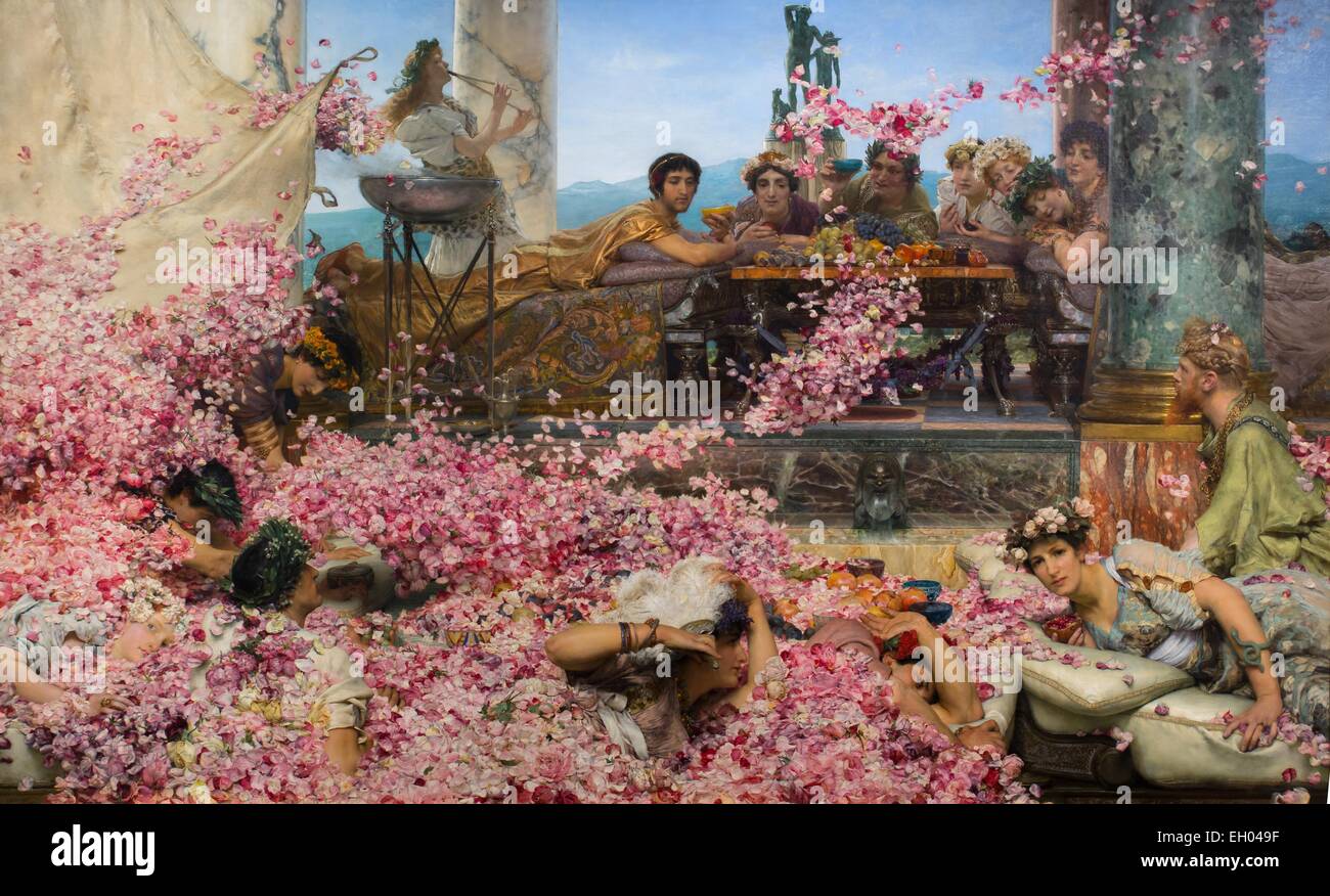ActiveMuseum_0003612.jpg / Les roses de Heliogabalus - Huile sur toile 08/01/2014 - Collection / 19e siècle / Active Museum Banque D'Images