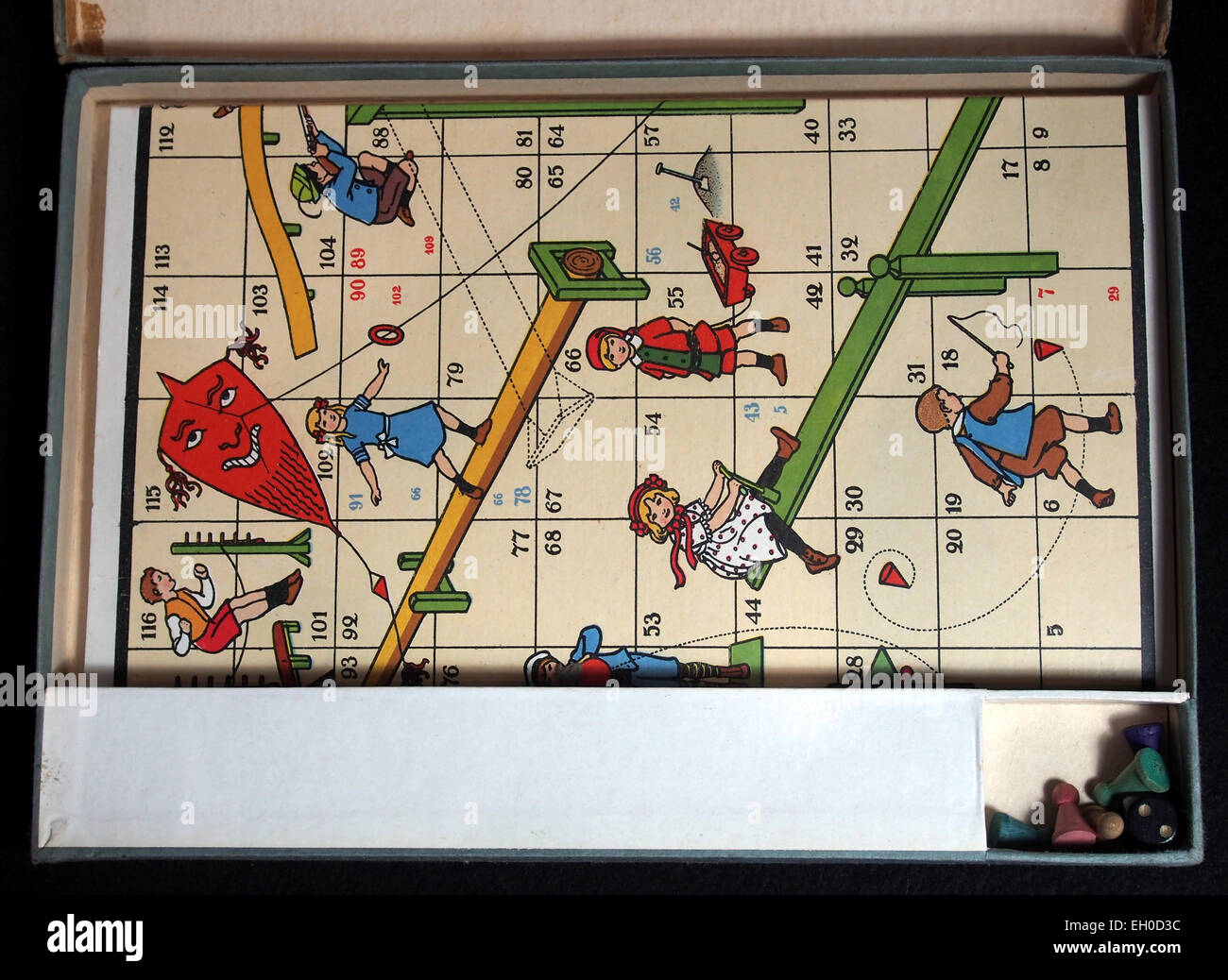 Op de Speelplaats, oud Hollands bord spel, foto 2 Banque D'Images