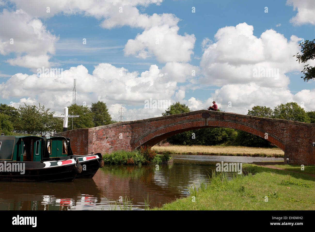 La location de bateaux appartenant à la compagnie du canal 15-04 maison de vacances à côté de Haywood Anglo Welsh Bridge à grande Haywood, dans le Staffordshire Banque D'Images